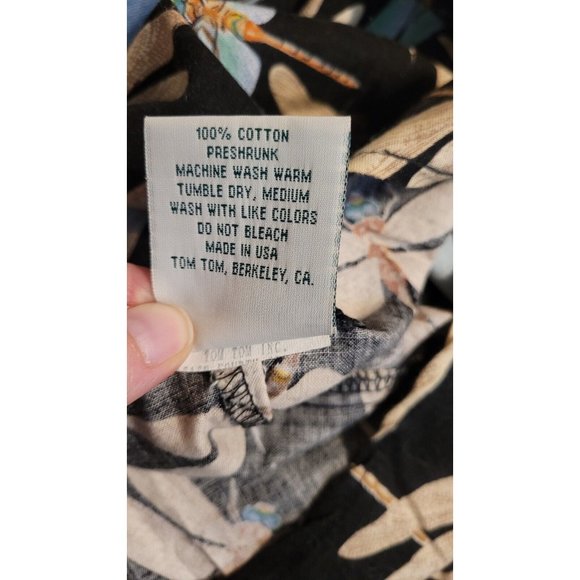 Tom Tom Womans Sz Small 100% Cotton Dress Dragonfly Side Buttons Vacation Beach - Picture 7 of 7